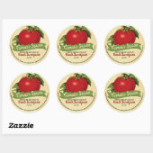 Tomatensalsa personalisiertes Konservenetikett Runder Aufkleber (Blatt)