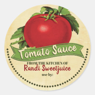 Tomatensalsa personalisiertes Konservenetikett Runder Aufkleber