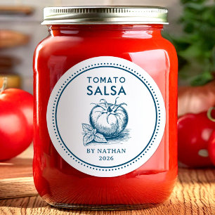 Tomatensalz - Sonderfarben Runder Aufkleber