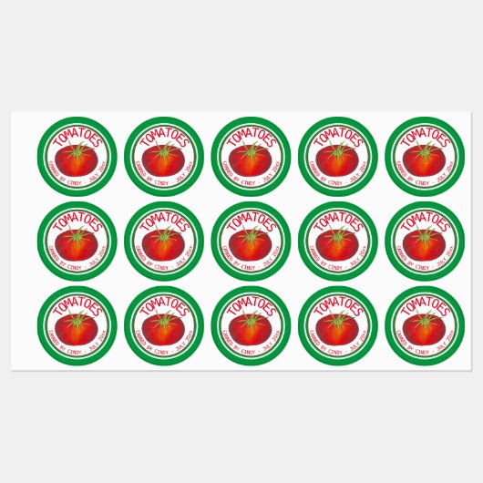 Tomatensauce Tomaten/Paradeiser Gemüse in Dosen Etiketten (Blatt)