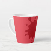 Tomatenscharlachroter Splat-Mug – Editierbares Des Milchtasse (Linke Ecke)