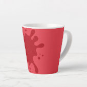 Tomatenscharlachroter Splat-Mug – Editierbares Des Milchtasse (Rechte Ecke)