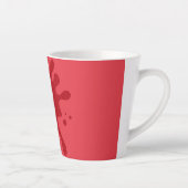 Tomatenscharlachroter Splat-Mug – Editierbares Des Milchtasse (Rechts)