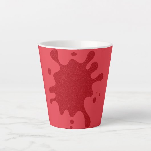 Tomatenscharlachroter Splat-Mug – Editierbares Des Milchtasse (Vorderseite)