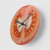 Tomatenscheibe Runde Wanduhr (Winkel)