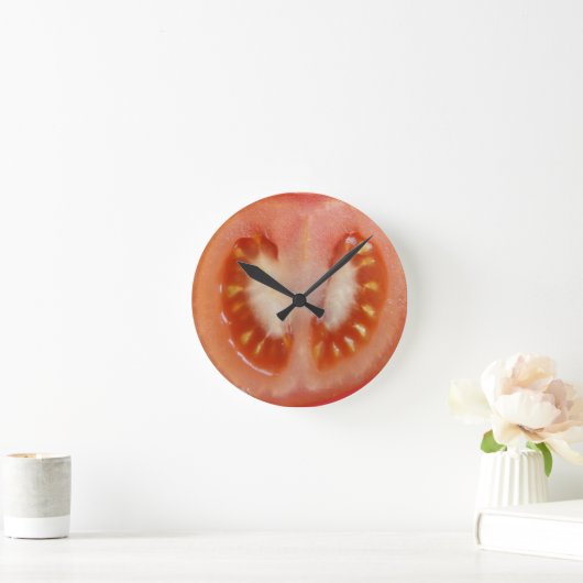 Tomatenscheibe Runde Wanduhr (Zuhause)