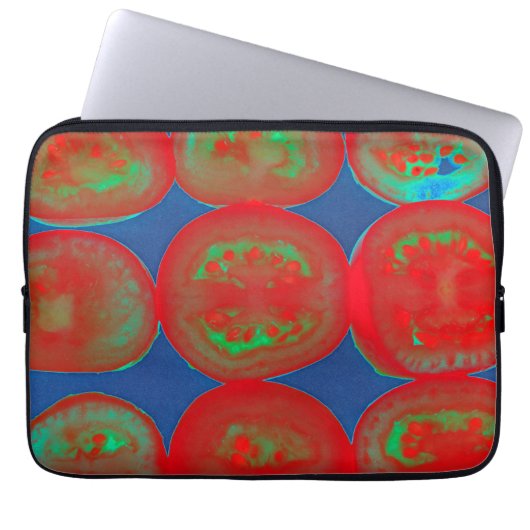 Tomatenscheiben Laptopschutzhülle (Vorderseite)