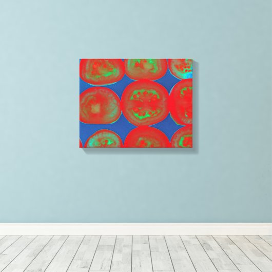 Tomatenscheiben Leinwanddruck (Insitu (Holzboden))