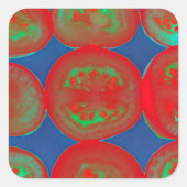 Tomatenscheiben Quadratischer Aufkleber (Vorderseite)