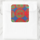 Tomatenscheiben Quadratischer Aufkleber (Tasche)