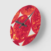 Tomatenscheiben Runde Wanduhr (Winkel)