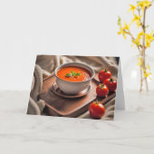 Tomatensuppe auf der Wasserdecke Karte (Gelbe Blume)