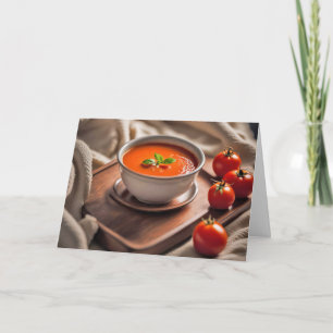 Tomatensuppe auf der Wasserdecke Karte