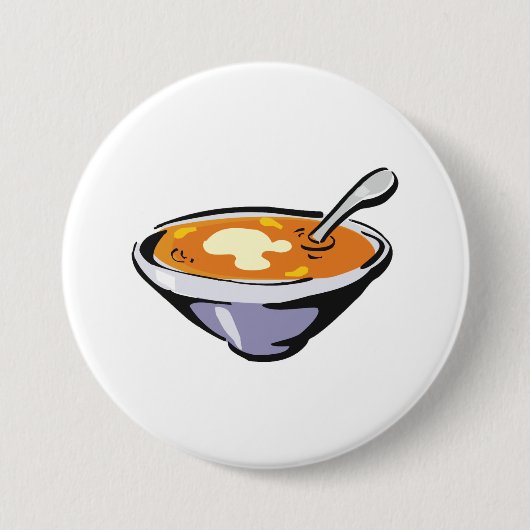 Tomatensuppe mit Löffel Button (Vorderseite)