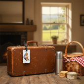 Tomatensuppe mit Löffel Gepäckanhänger