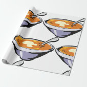 Tomatensuppe mit Löffel Geschenkpapier (Ungerollt)