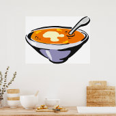 Tomatensuppe mit Löffel Poster