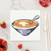 Tomatensuppe mit Löffel Serviette (Beispiel)