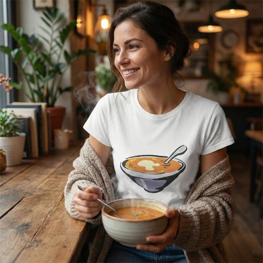 Tomatensuppe mit Löffel T-Shirt