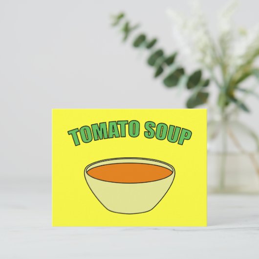 Tomatensuppe Postkarte (Stehend Vorderseite)