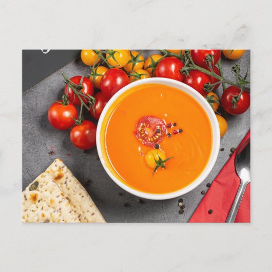 Tomatensuppe Postkarte (Vorderseite)
