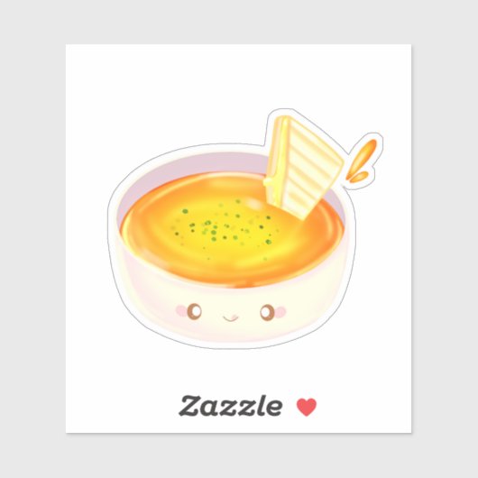 Tomatensuppe und gegrilltes Käsesandwich Aufkleber (Blatt)
