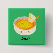 Tomatensuppe und gegrilltes Käsesandwich Button (Vorderseite)