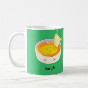 Tomatensuppe und gegrilltes Käsesandwich Kaffeetasse