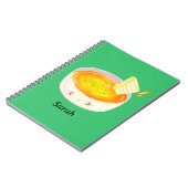 Tomatensuppe und gegrilltes Käsesandwich Notizblock (Linke Seite)