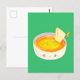Tomatensuppe und gegrilltes Käsesandwich Postkarte