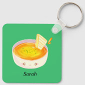 Tomatensuppe und gegrilltes Käsesandwich Schlüsselanhänger (Rückseite)