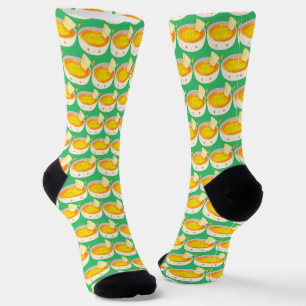 Tomatensuppe und gegrilltes Käsesandwich Socken