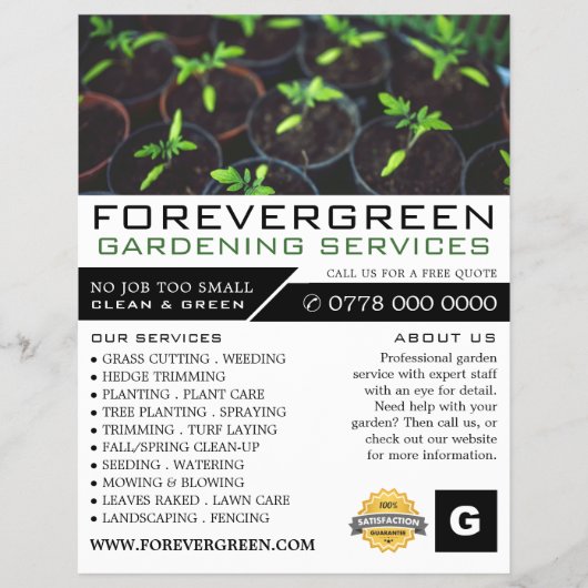 Tomatenwaren, Gartenservice, Gartenbaubetrieb, Gar Flyer (Vorne)