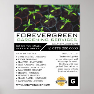 Tomatenwaren, Gartenservice, Gartenbaubetrieb, Gar Poster