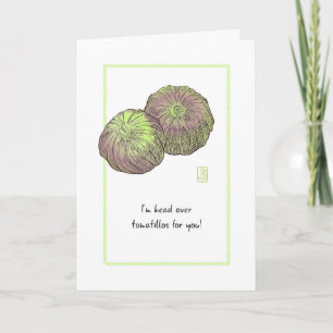 Tomatillos "Ich bin kopfüber" Karte