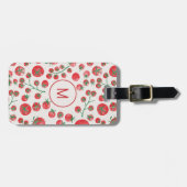Tomato-Aquarellmonogramm Erste Personalisiert Gepäckanhänger (Vorderseite horizontal)