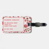 Tomato-Aquarellmonogramm Erste Personalisiert Gepäckanhänger (Rückseite horizontal)