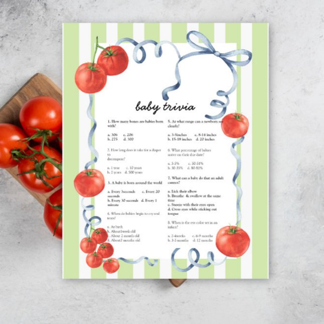 Tomato Baby Dusche - Baby-Trivialspiel (Von Creator hochgeladen)