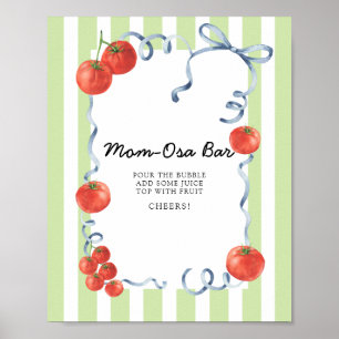 Tomato Baby Dusche Mimosa Bar Poster