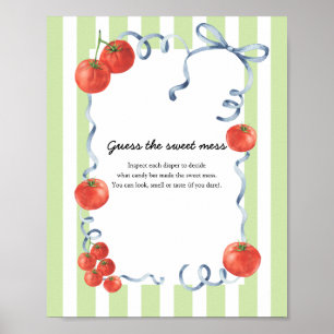 Tomato Baby Dusche Raten Sie das süße Chaos Poster