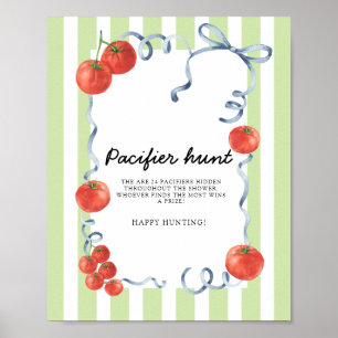 Tomato Baby Dusche Schnuller Jagd Poster
