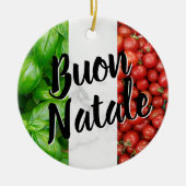 Tomato Basil Buon Natale Keramik Ornament (Vorne)