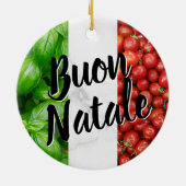 Tomato Basil Buon Natale Keramik Ornament (Hinten)
