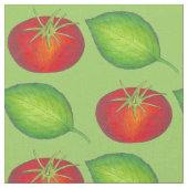 Tomato Basil Italienisch Küche Tomatengewebe Stoff (Nahaufnahme)