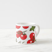 Tomato Basil Seamless Kitchen Muster Espressotasse (Vorderseite Rechts)