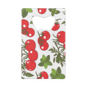 Tomato Basil Seamless Kitchen Muster Geldbeutel Flaschenöffner (Rückseite)