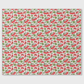 Tomato Basil Seamless Kitchen Muster Geschenkpapier (Flach)