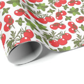 Tomato Basil Seamless Kitchen Muster Geschenkpapier (Rolleneckpunkt)