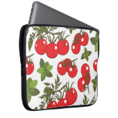 Tomato Basil Seamless Kitchen Muster Laptopschutzhülle (Vorne Rechts)