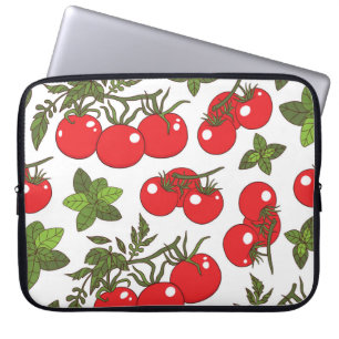 Tomato Basil Seamless Kitchen Muster Laptopschutzhülle